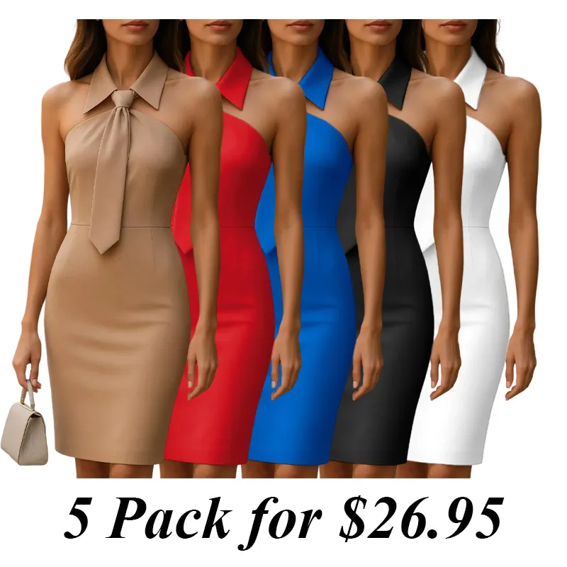 Elegant Tie Sleeveless Dress