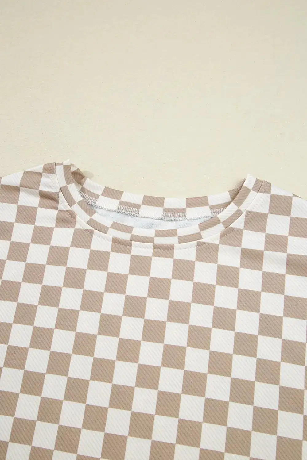 Long Sleeve Checkered Coordinated Set