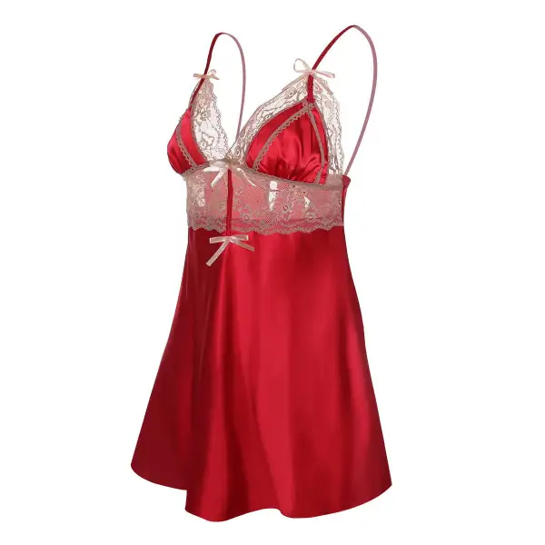 Satin Lace Babydoll Nightgown