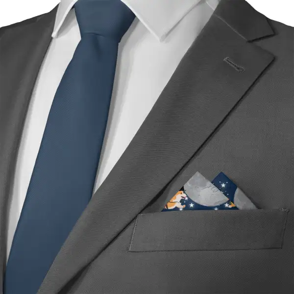 Versatile Understated Novelty Animal Motif Pocket Square