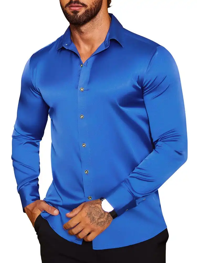 Modern Silk Stain Dress Shirts