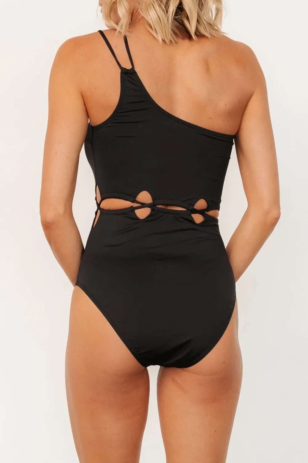Sexy Hollow-Out Solid Color One Piece