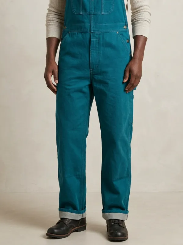 Men's Casual Workwear Charcoal Grey Cotton Bib Overalls