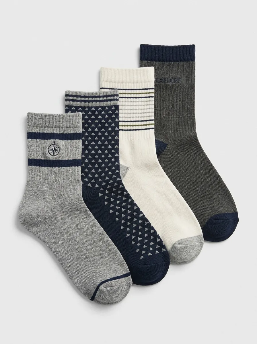 Men's Statement Four Pair Socks