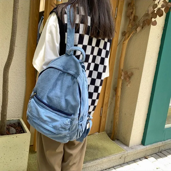 Textured Canvas Backpack