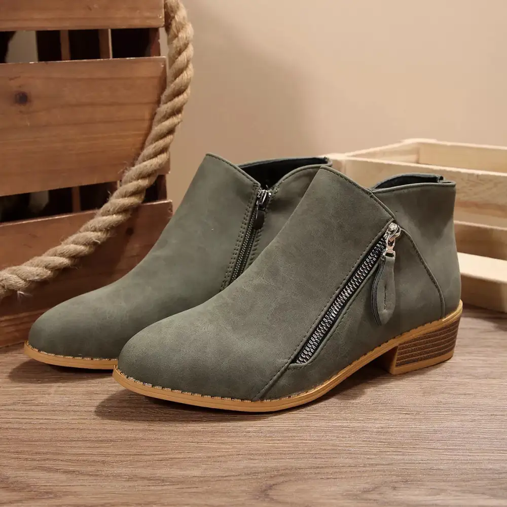 Block Heels Ankle Boots