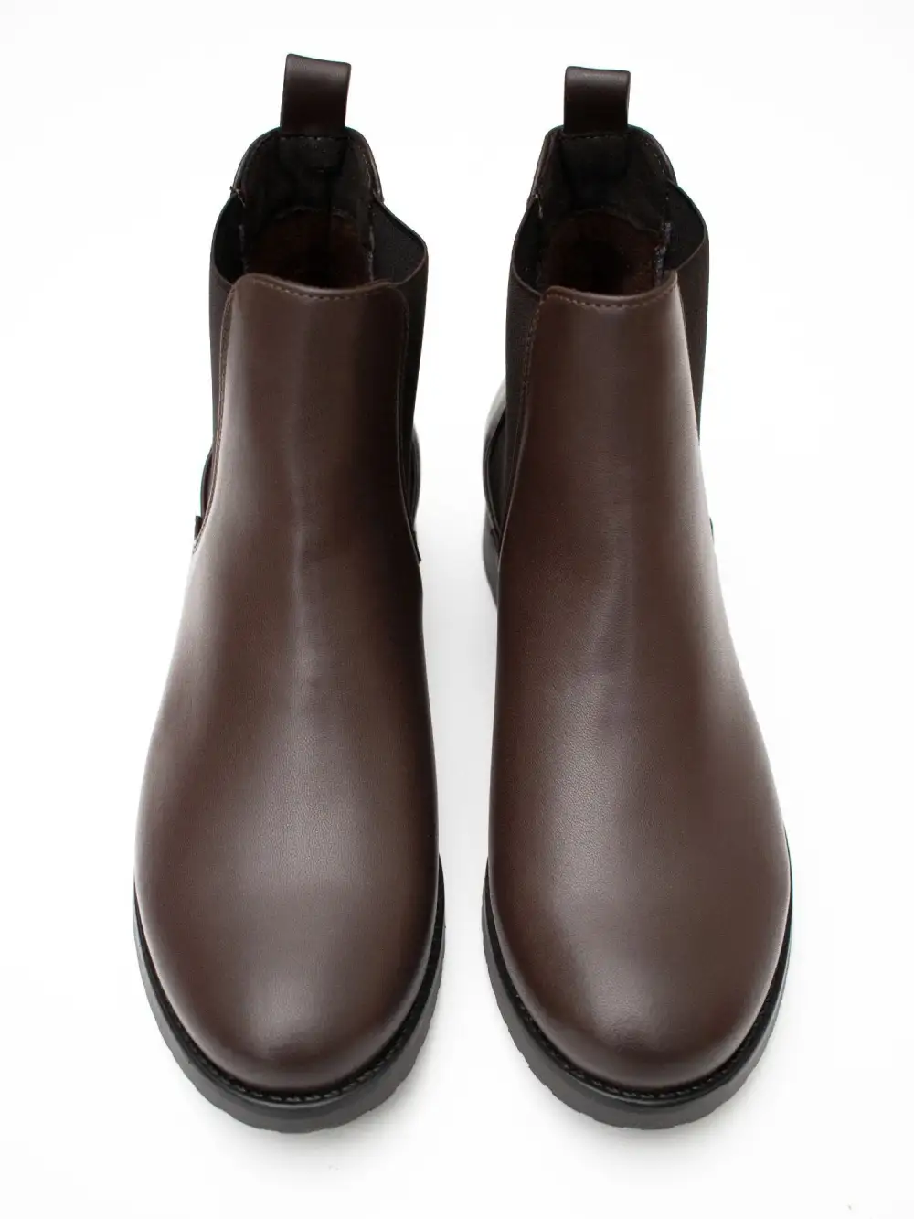 Women's Streamlined Casual Water Resistant Vegan Leather Chelsea Boots