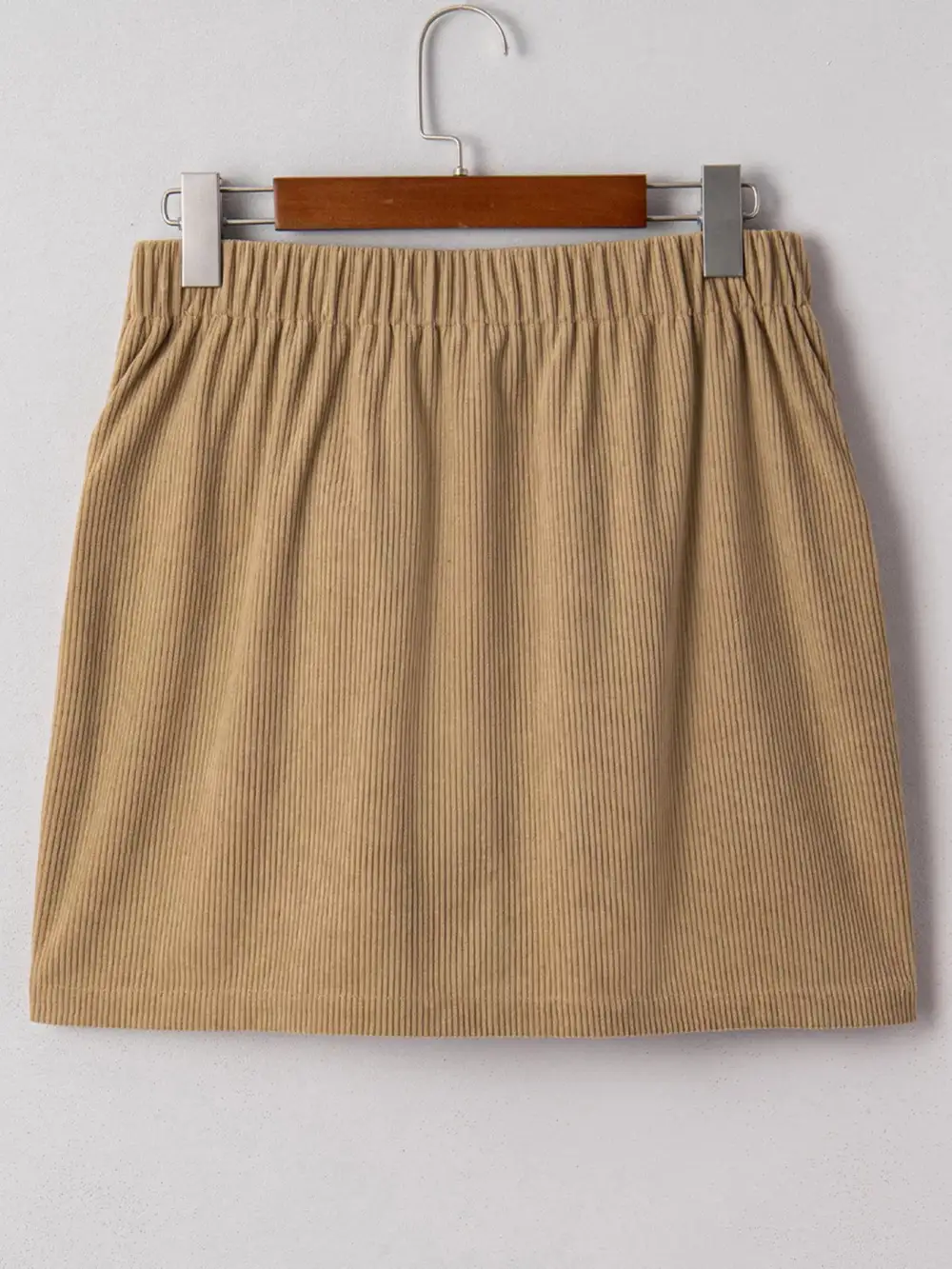 Corduroy Button Front Mini Skirt