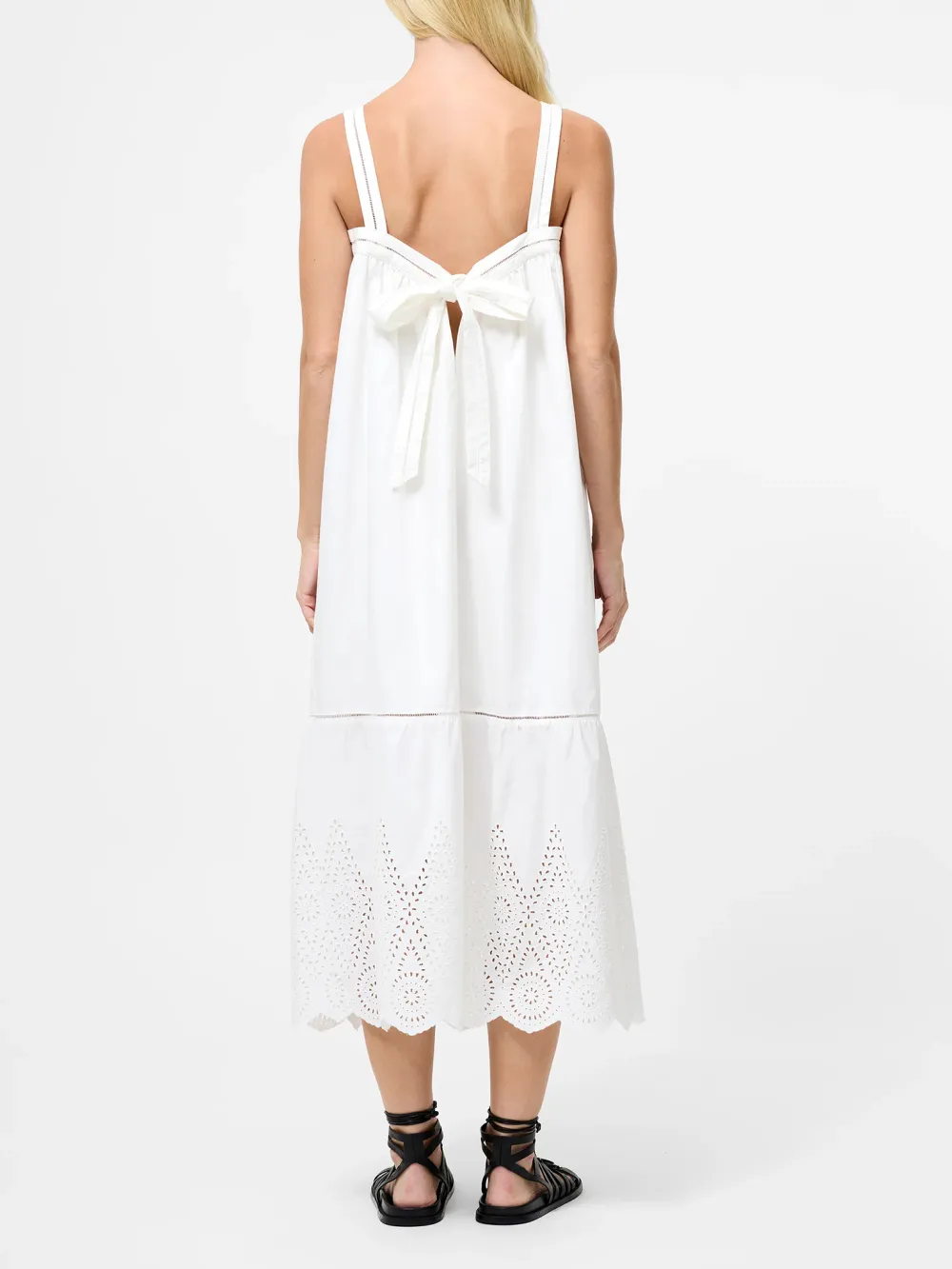 Refreshing And Soft White Square Neck Dress