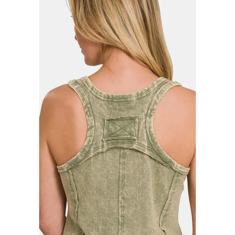 Wide-Strap V-Neck Tank Top