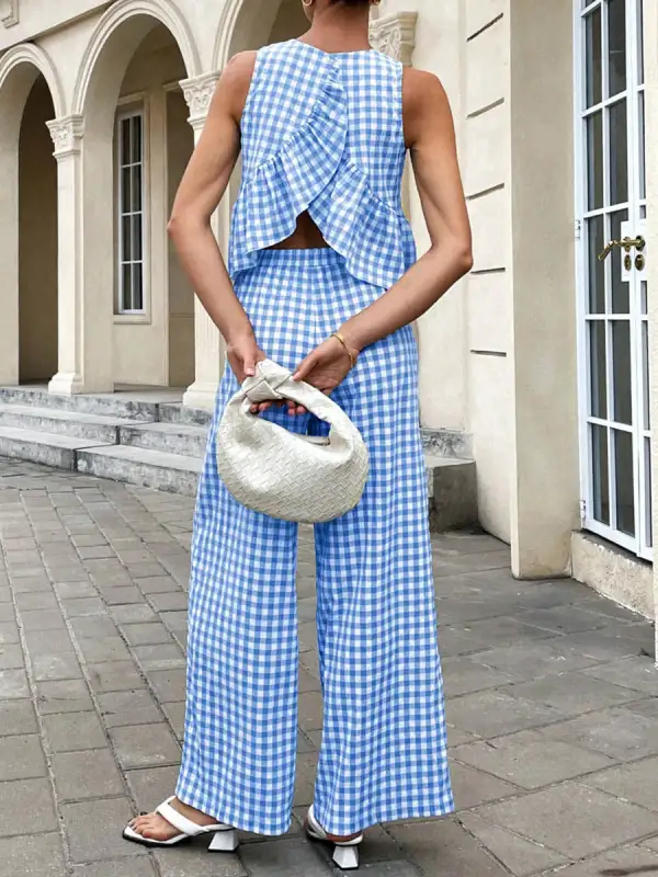 A Line Relaxed Vest And Pants Set