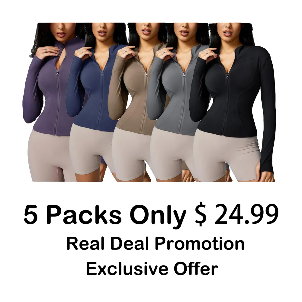 Women’s Zip Up Sports Jacket – Tight Long Sleeve Sports Top for Spring Indoor & Outdoor Workouts