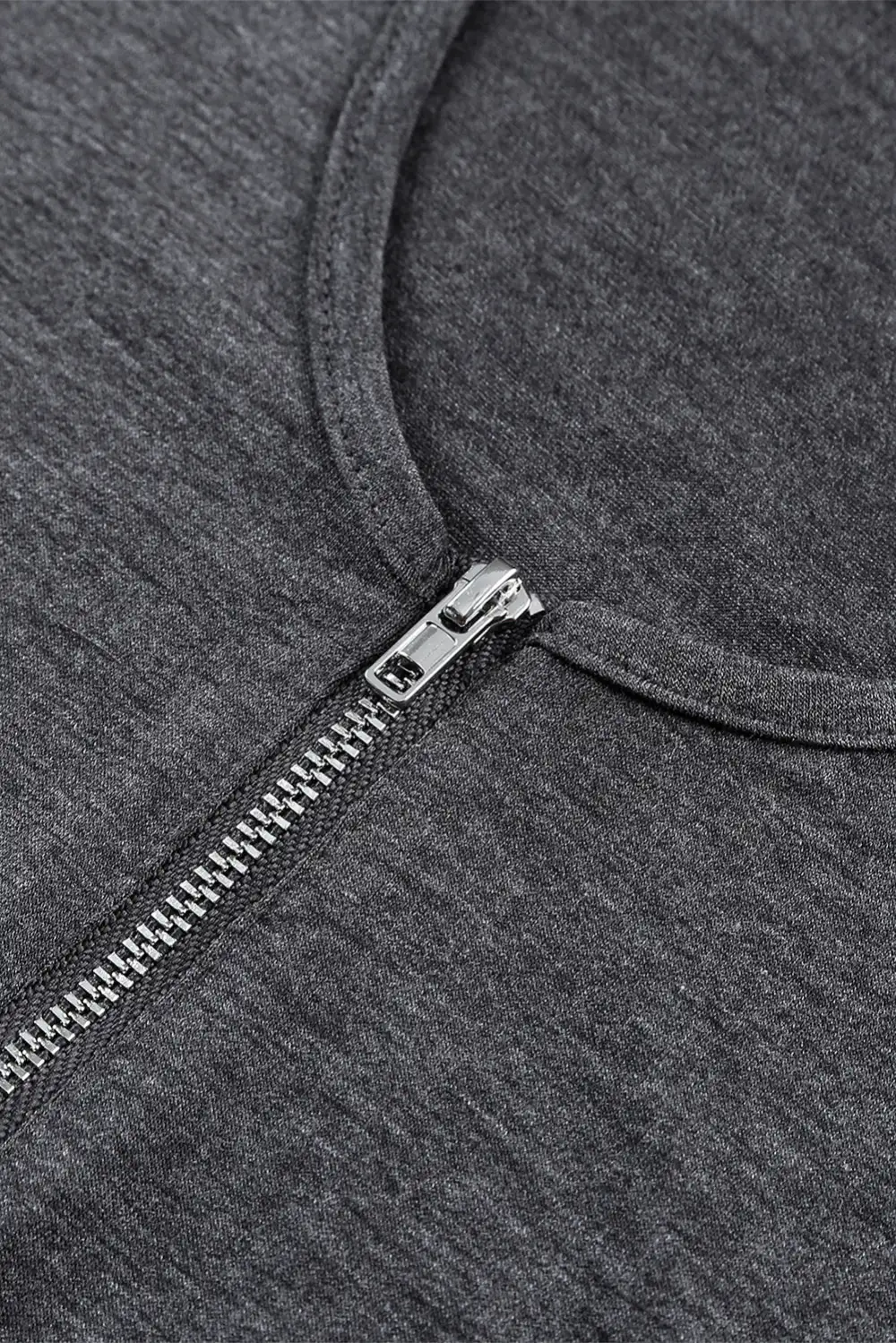 Zip Neck Lace Splicing Short