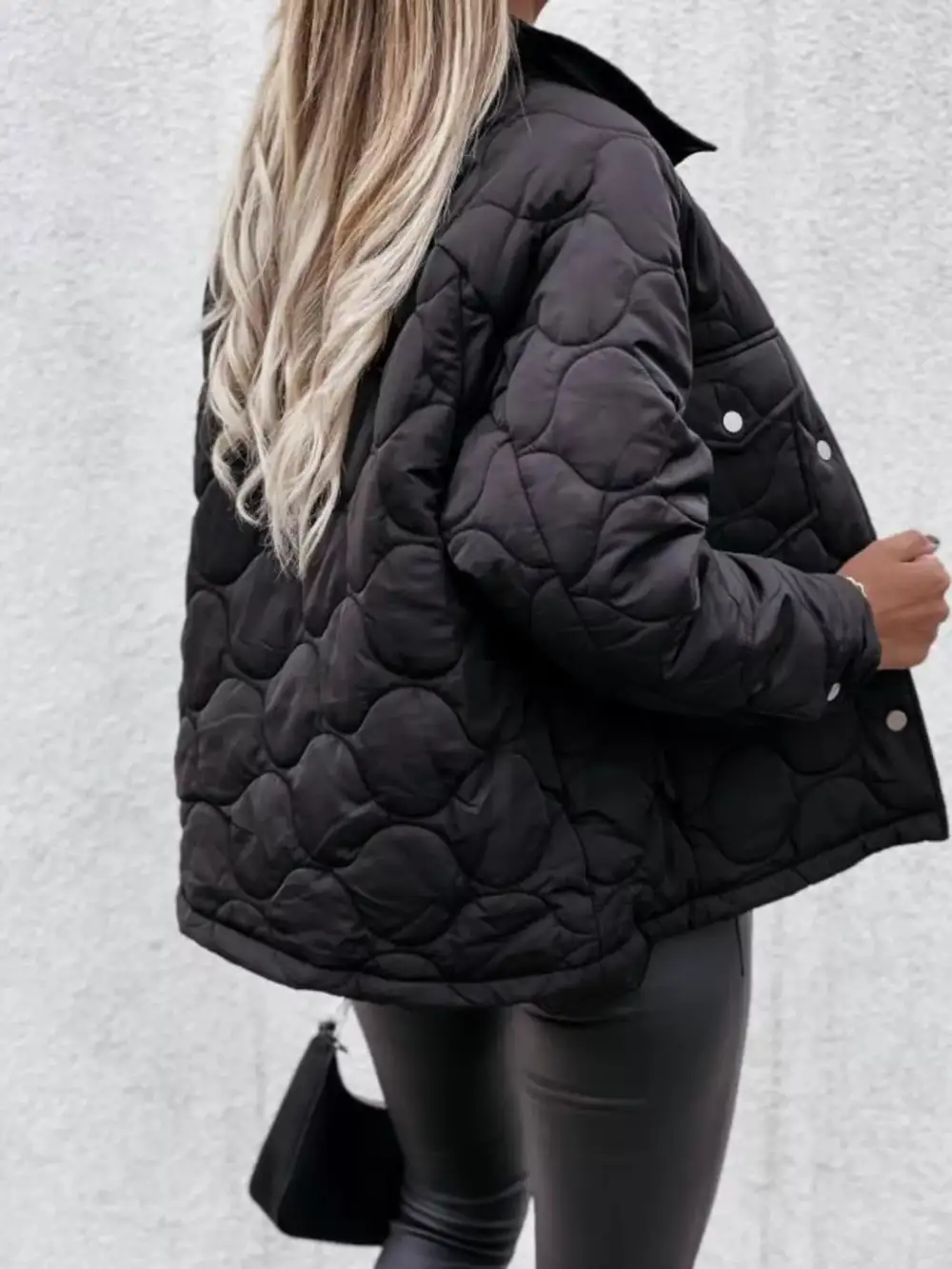 Quilted Snap-down Casual Jacket