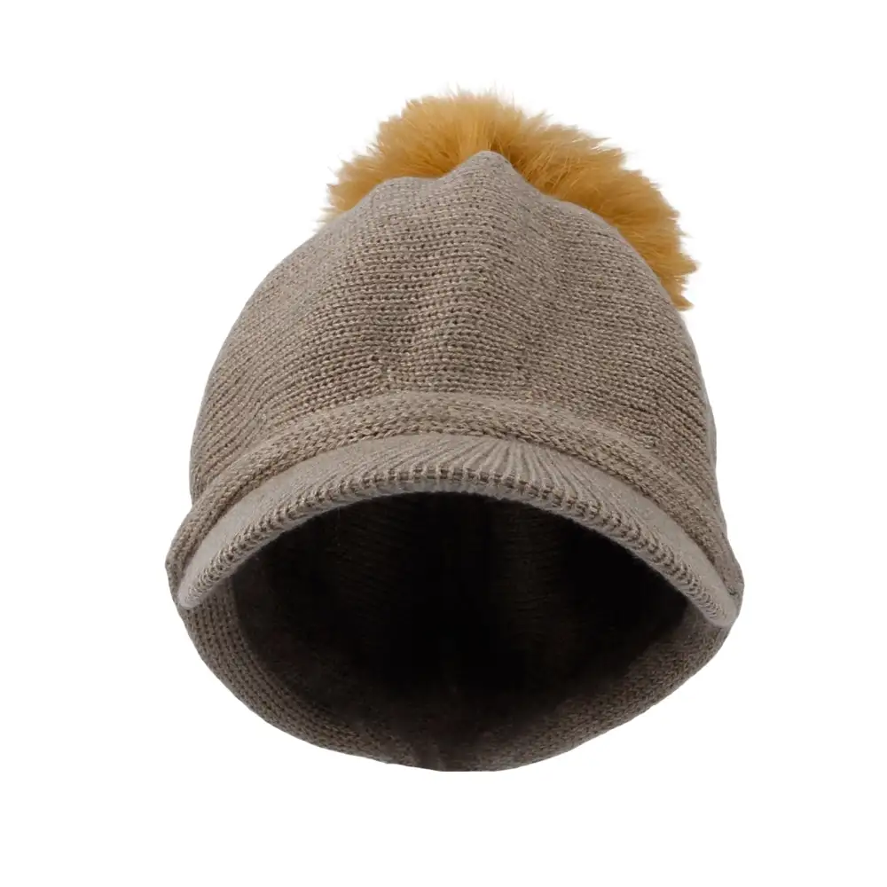 Knit Pom Pom Sun Visor