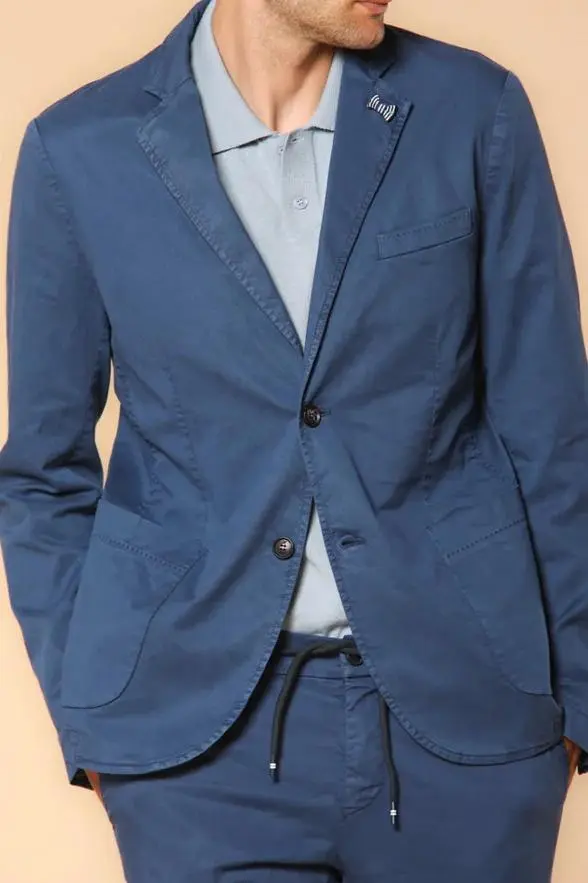 Blue Men's Cotton Fashion Blazer