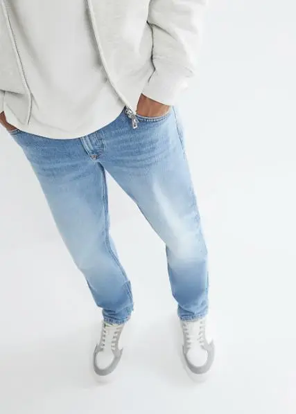 Men's Washed Blue Slim Jeans