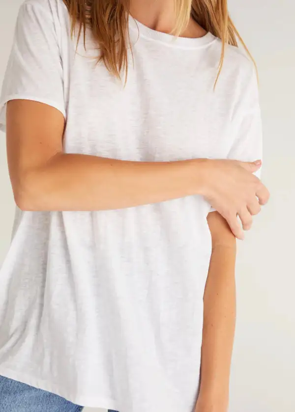 Crew Neck Slub Oversized Tee