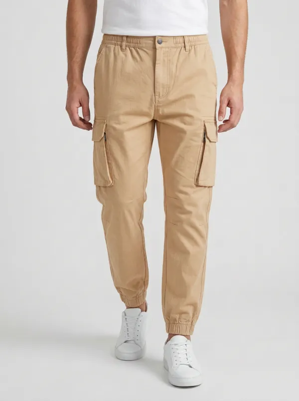 Utility Multi-Pocket Jogger Solid-Style Men's Cargo Pants