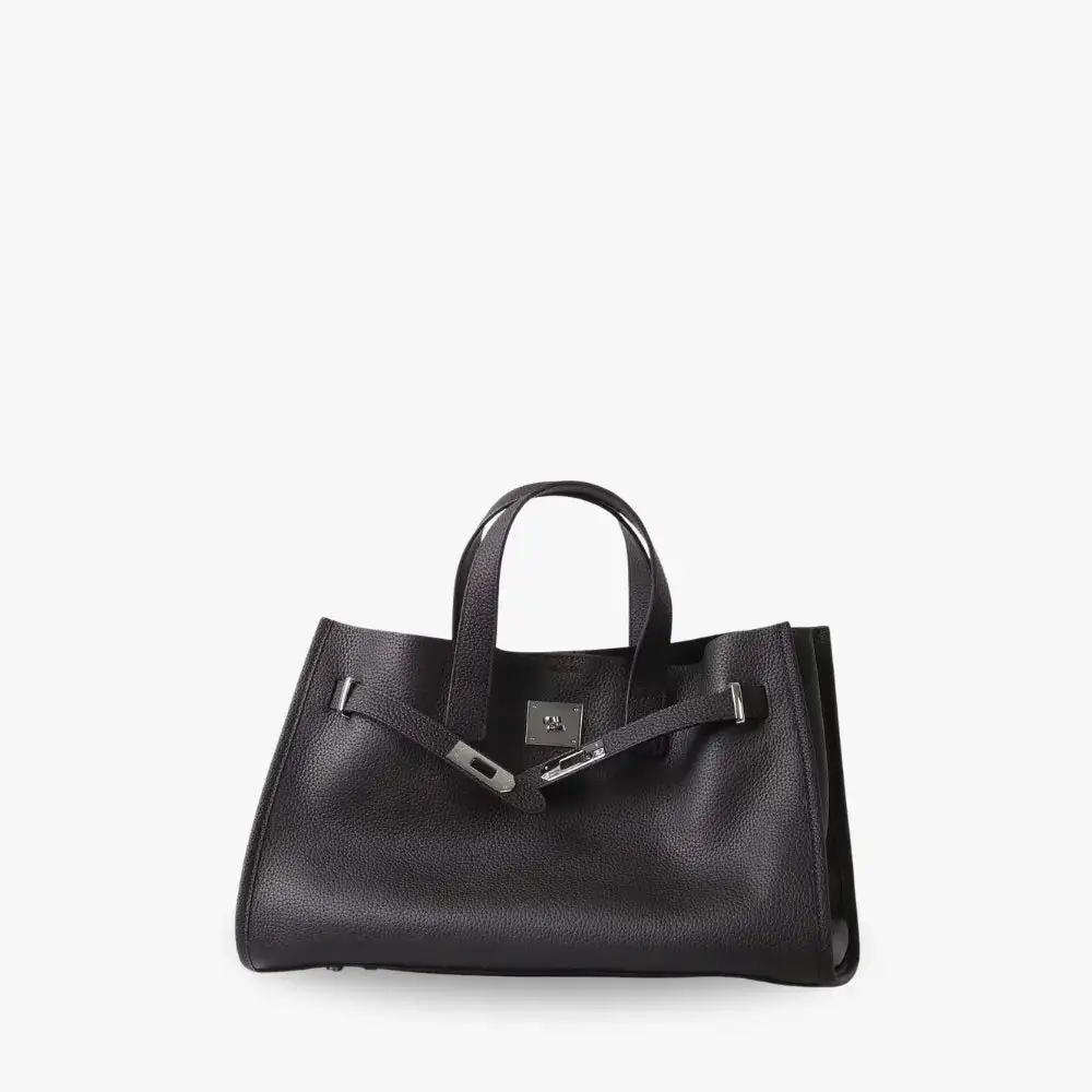Open Top Soft Grain Shoulder Bag