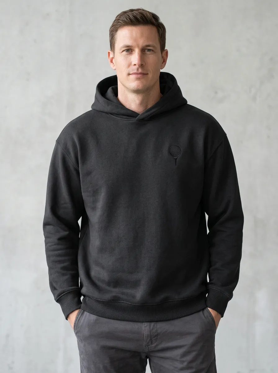Classic Golf-Ball Ball-On-Tee Golf Casual Hoodie