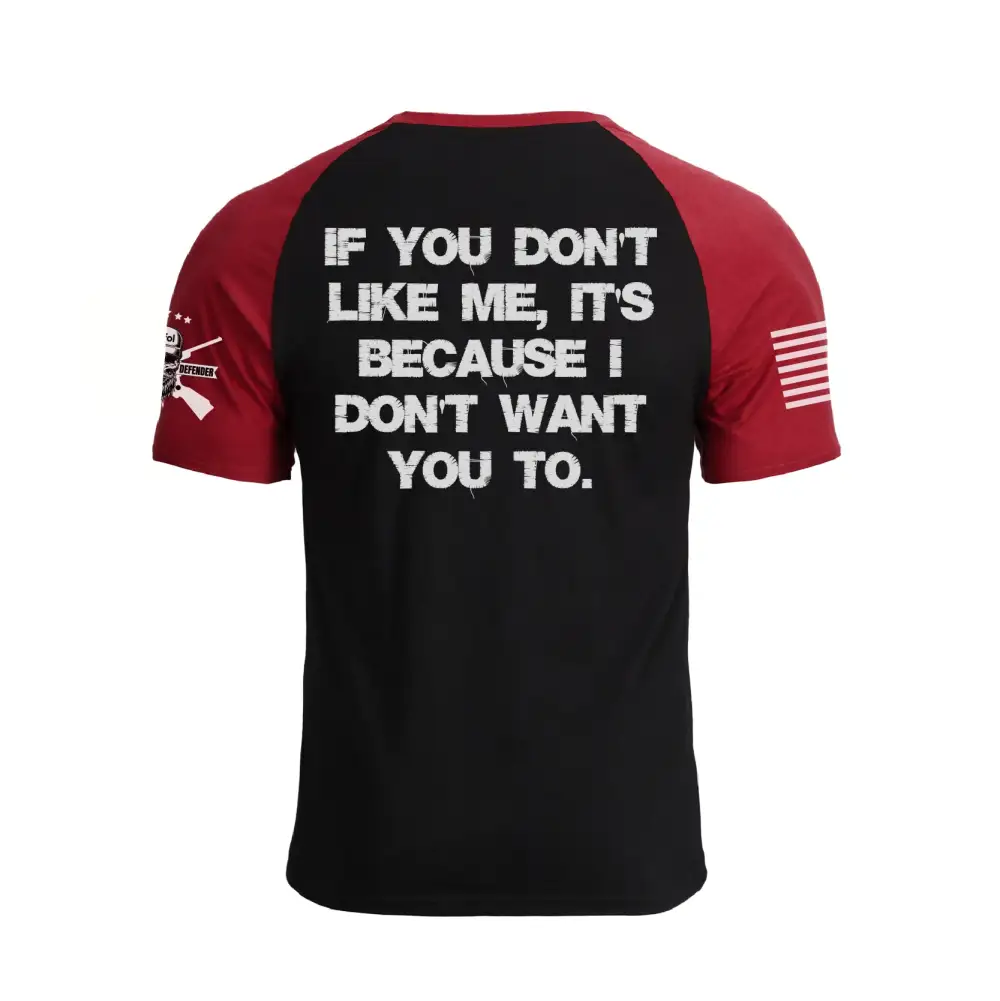 DON'T LIKE ME RAGLAN GRAPHIC TEE