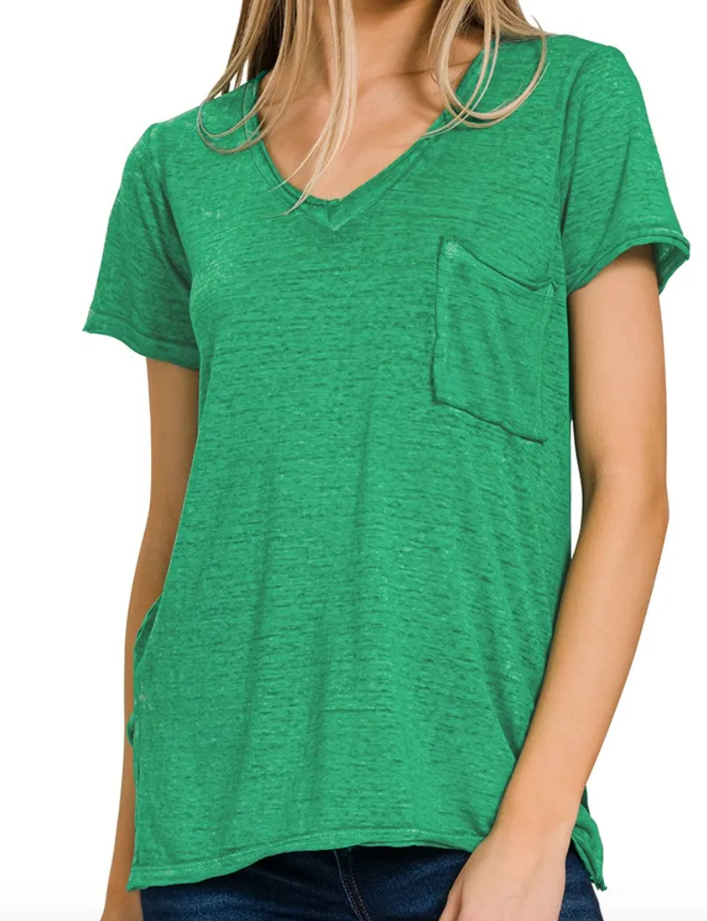 Scoop V Neck Tee
