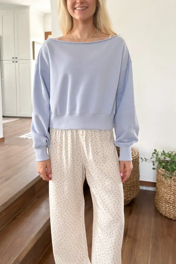 Draped Relaxed Soft Sweatshirt