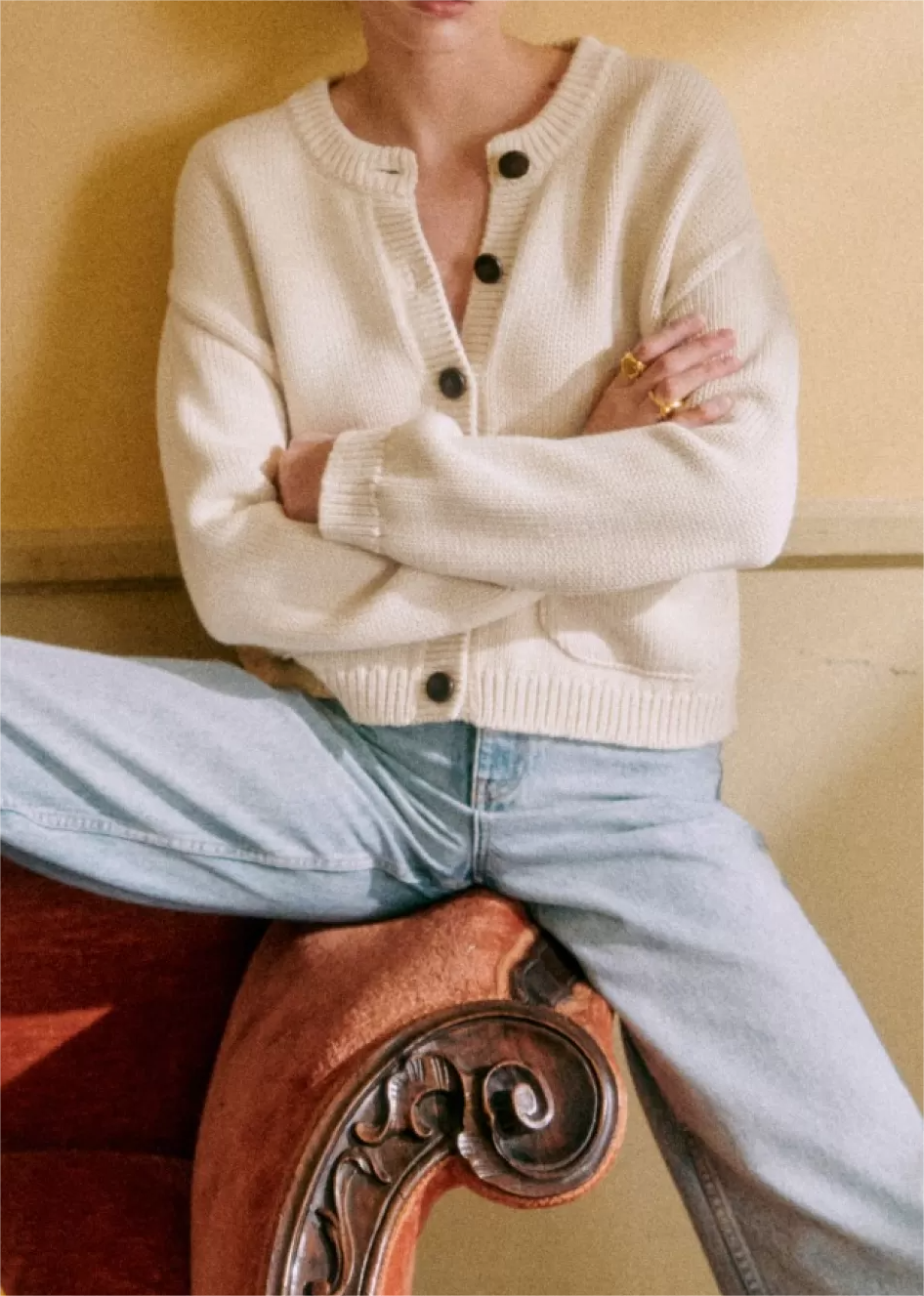 Brown Open Front Cardigan Sweater