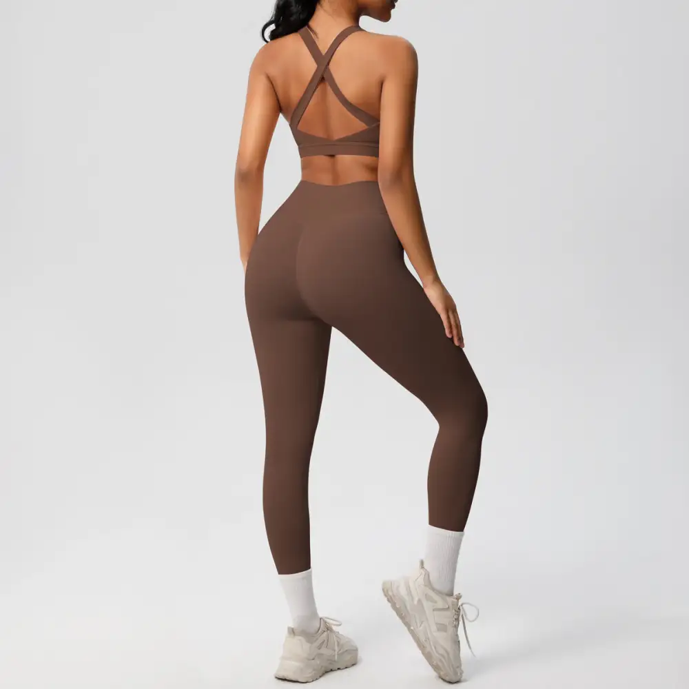 Backless High-Waist Two-Piece Activewear Active Set