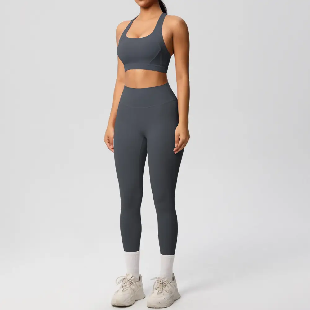 Backless High-Waist Two-Piece Activewear Active Set