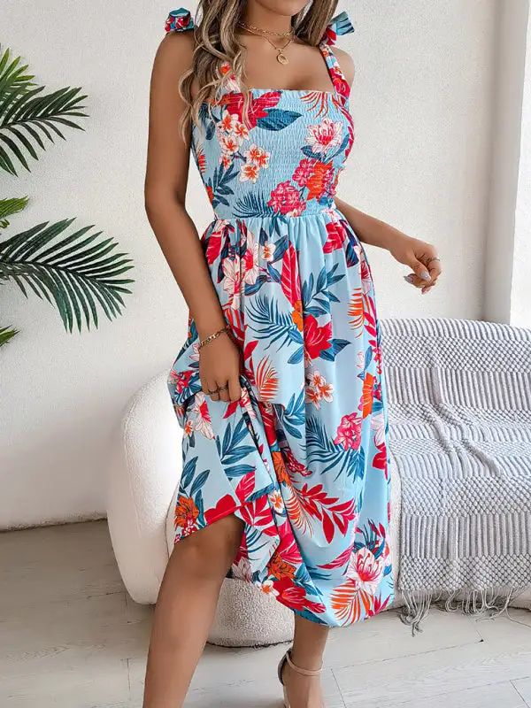 Minimal Collared Printed Dress