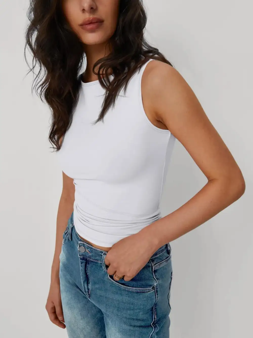 Solid Round Neck Tank