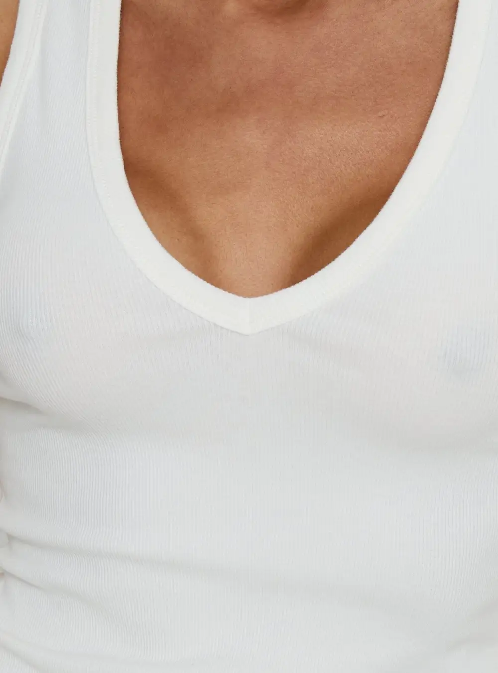 V Neck Ribbed Tank Top