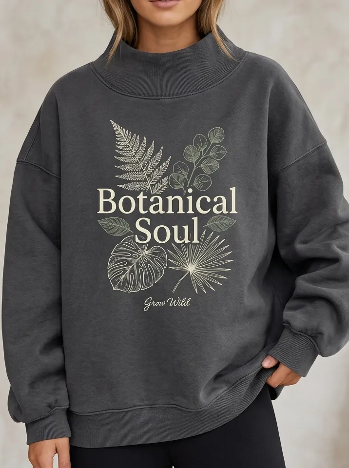 Relaxed Botanical Soul Nature Lover Casual Hoodie Sweatshirt