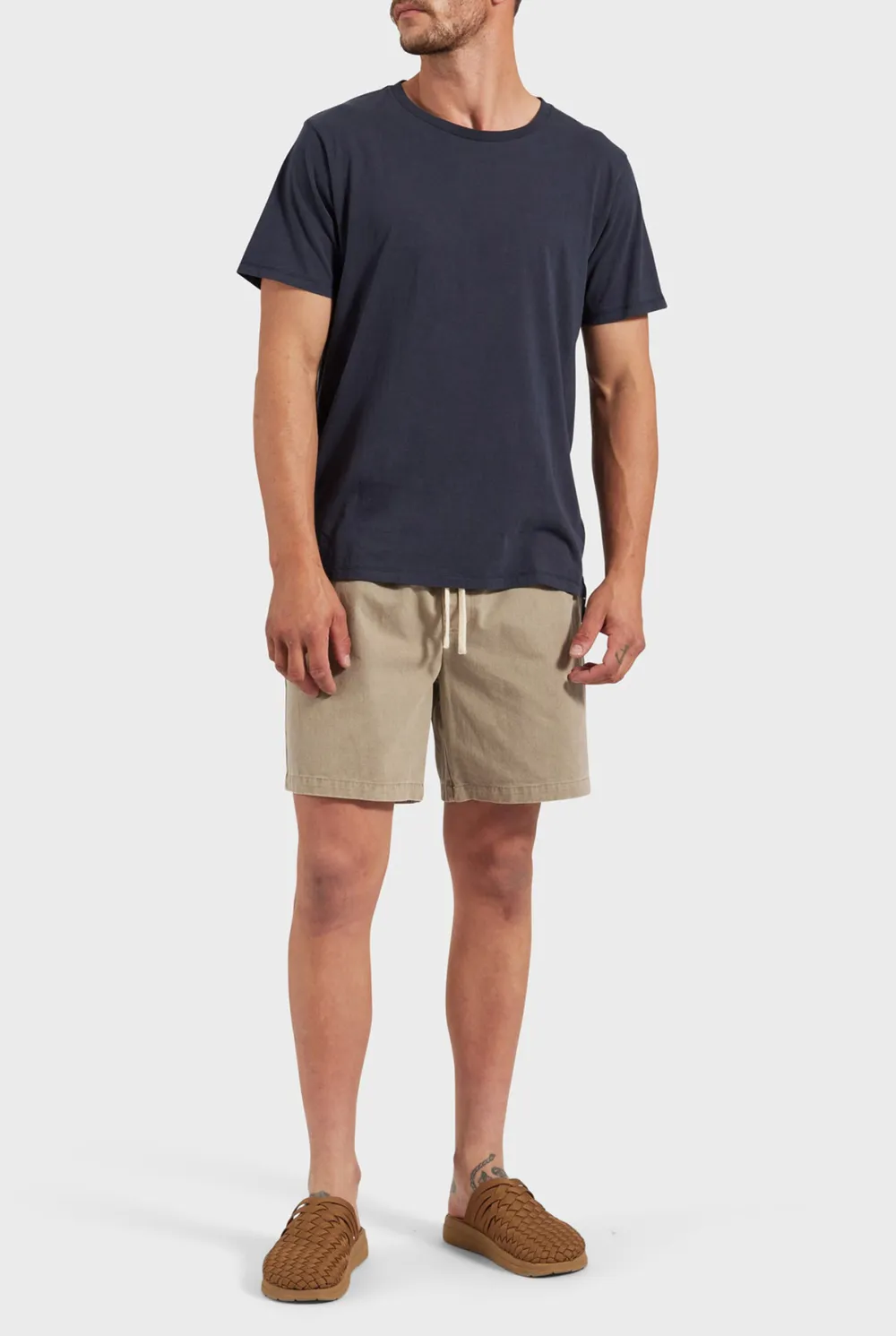 Gray Garment Dyed Shorts