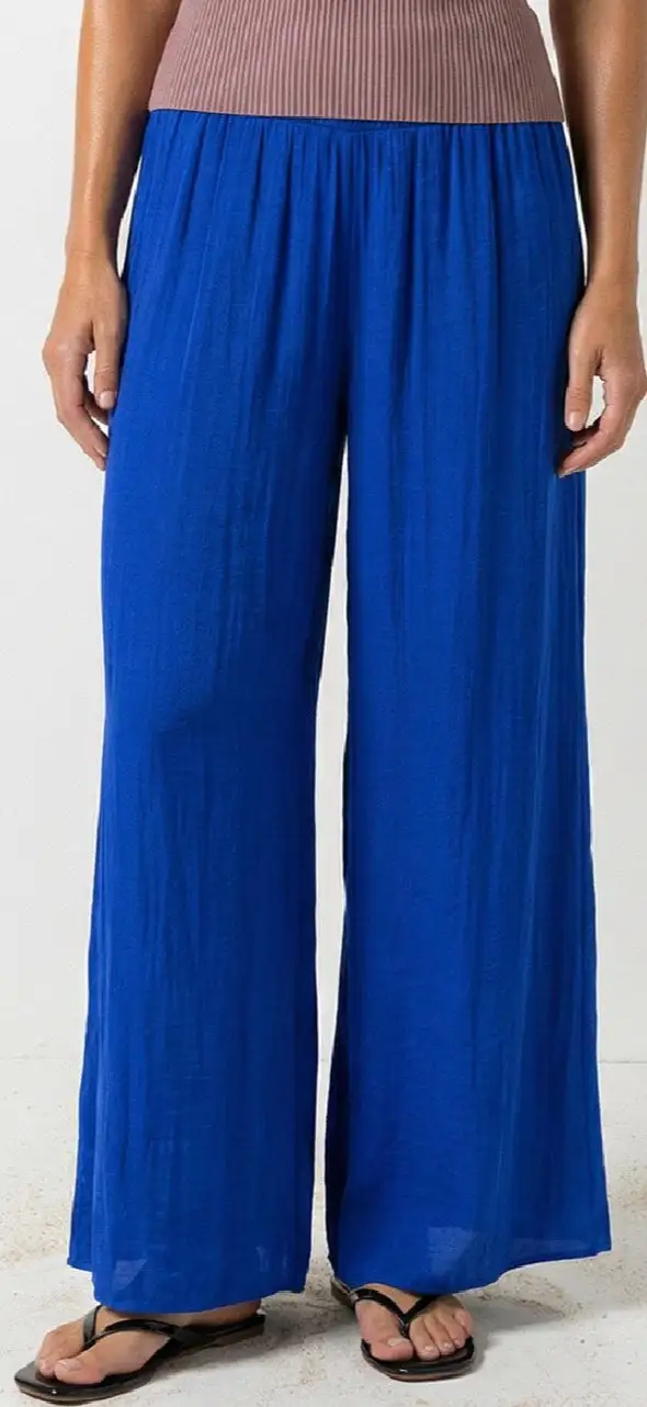 Woven Roomy Wide Leg Casual Pants