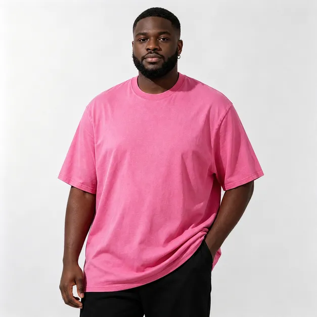 Men's Acid Washed Crew Neck T-Shirt