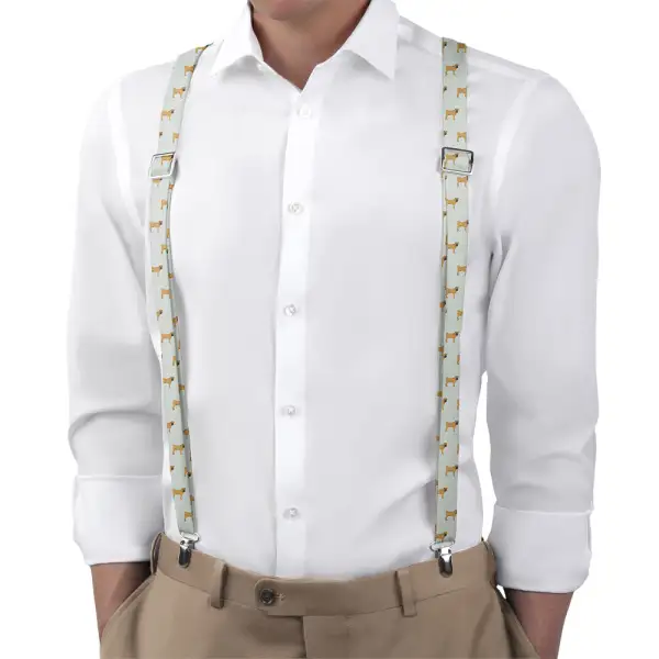 Shar-Pei Dog Theme Suspenders