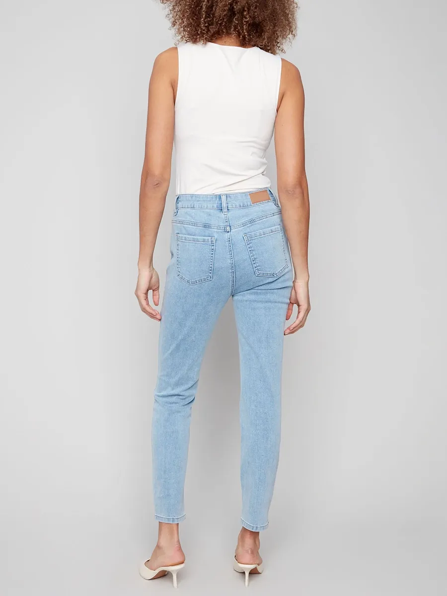 Soft Skin-Friendly Straight-Leg Slim Jeans