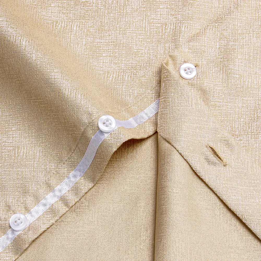 Jacquard Long Sleeve Silk Dress Shirt