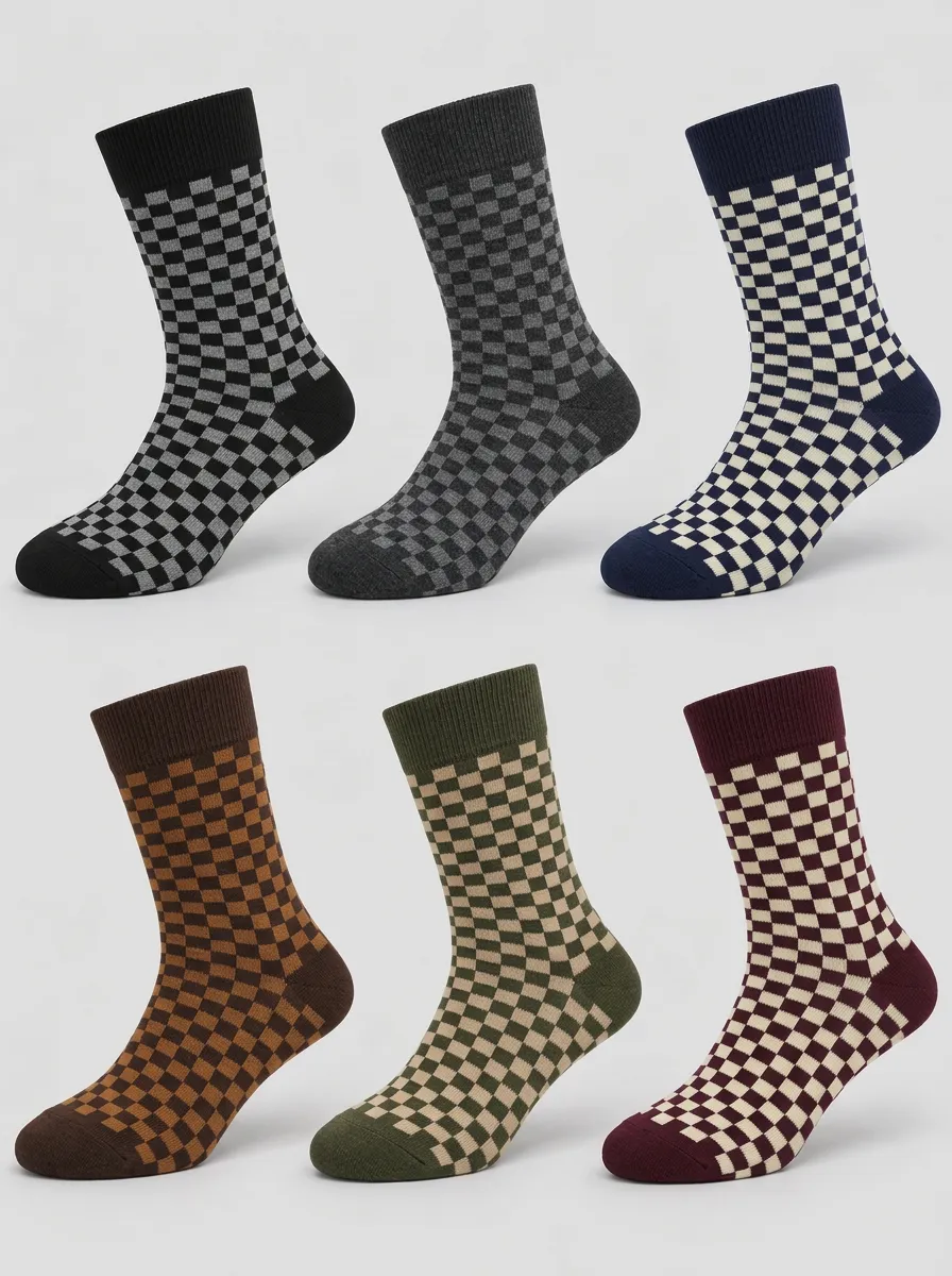 Men's Camden Checkerboard Socks 6-Pack