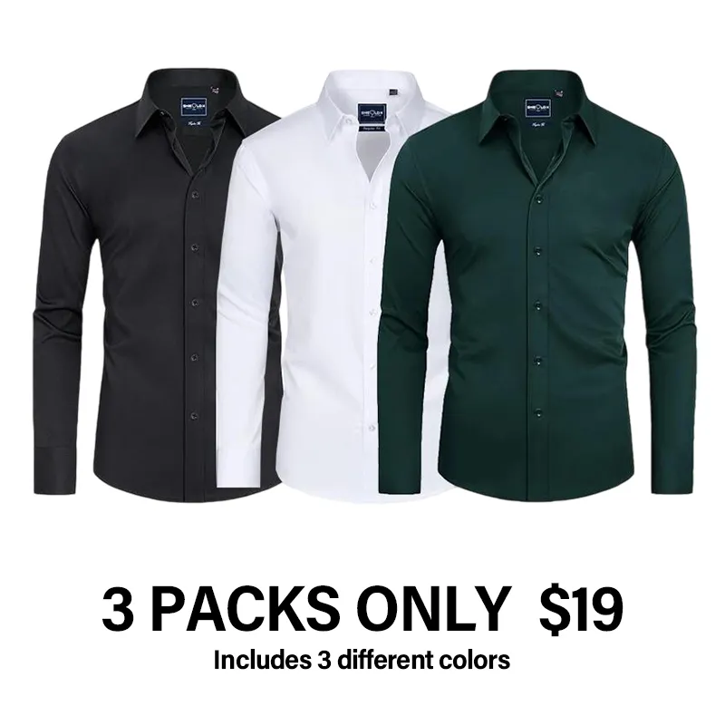 Men's Formal Long-sleeved Button-down Shirt