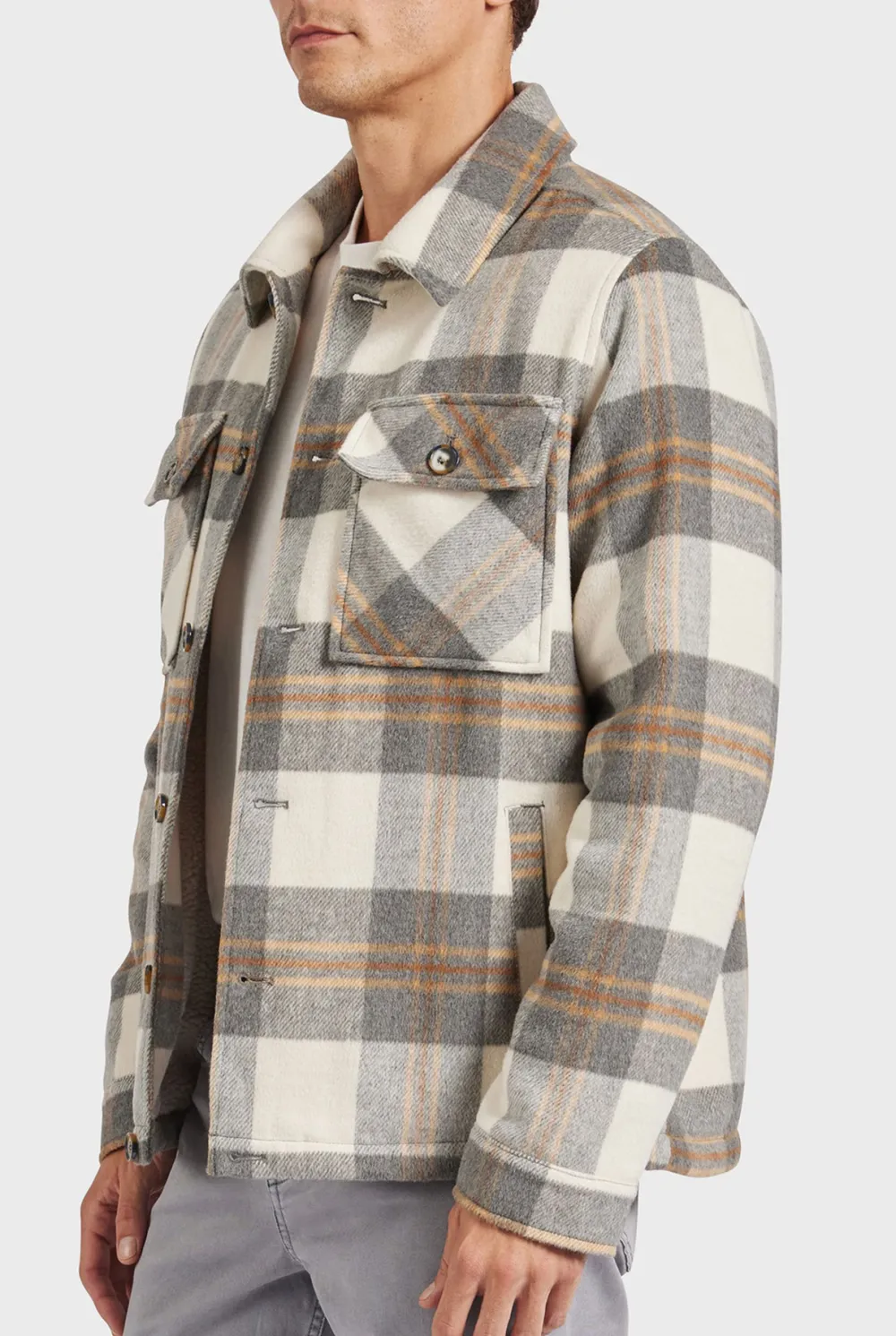 Plaid Flannel Shirt Jacket
