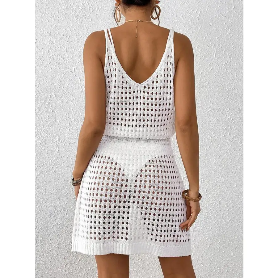 Everyday Crochet Knit Cover Up Mini Dress