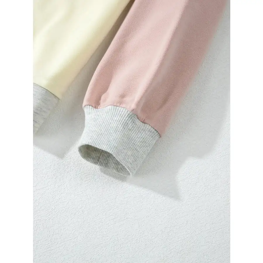 Block Round Neck Top and Pants Set