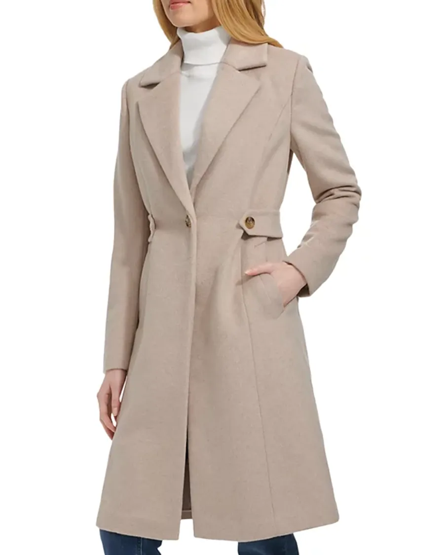 Front Button Closure Breasted Coat