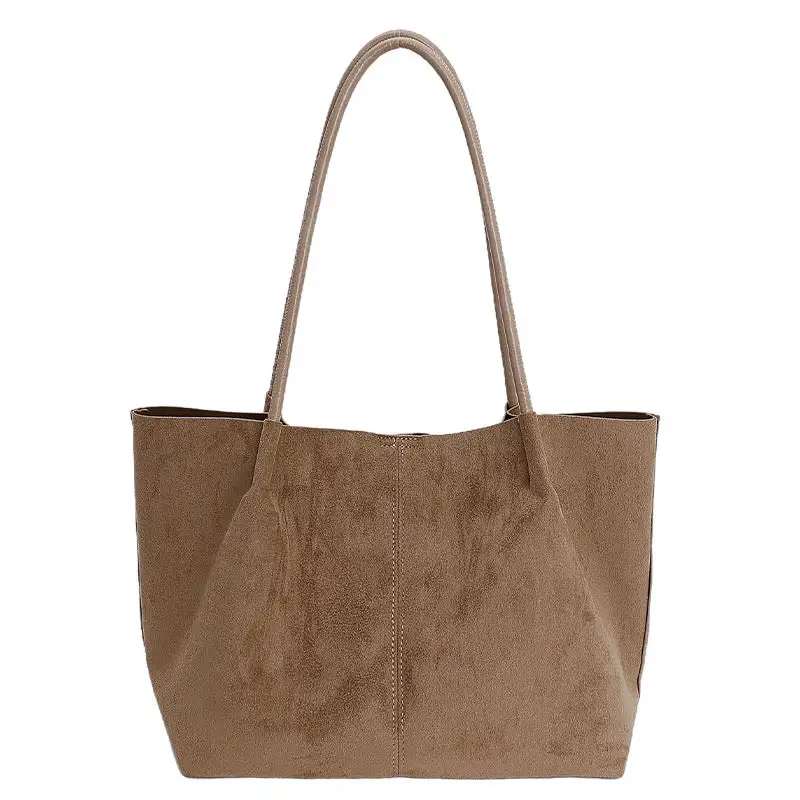 Suede Tote Bag Large Capacity Casual Simple Ins Style