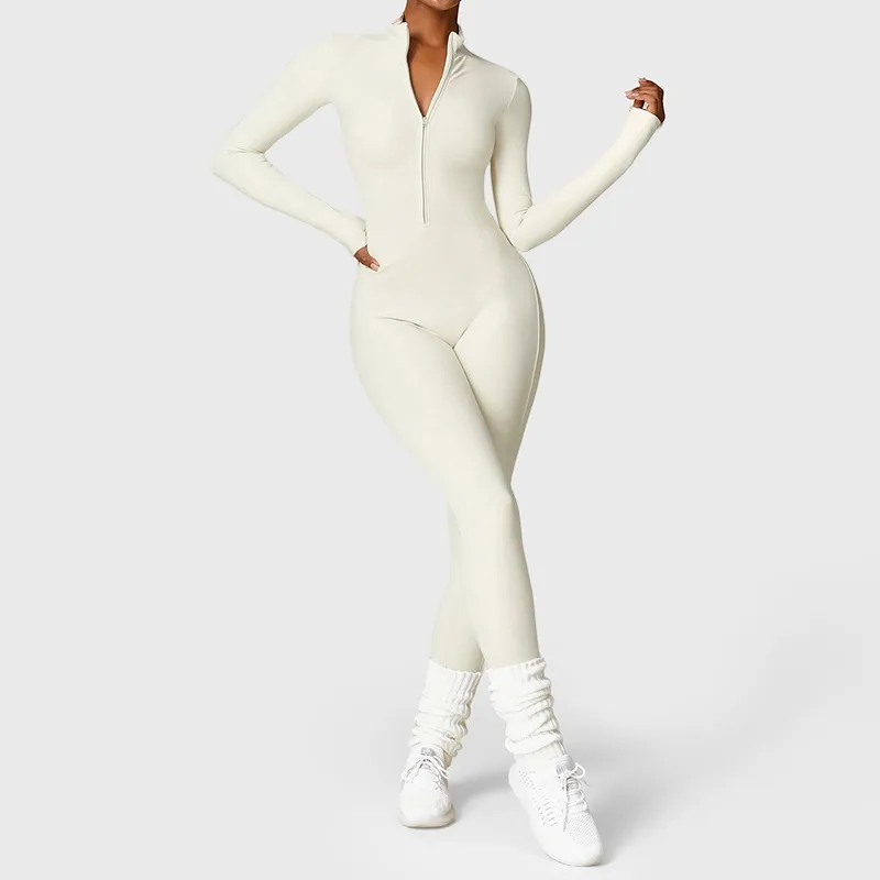 Ironfit Long-Sleeve Zip-Up Jumpsuit – Perfect for Cooler Weather! 💪 Flash Sale — 50% OFF