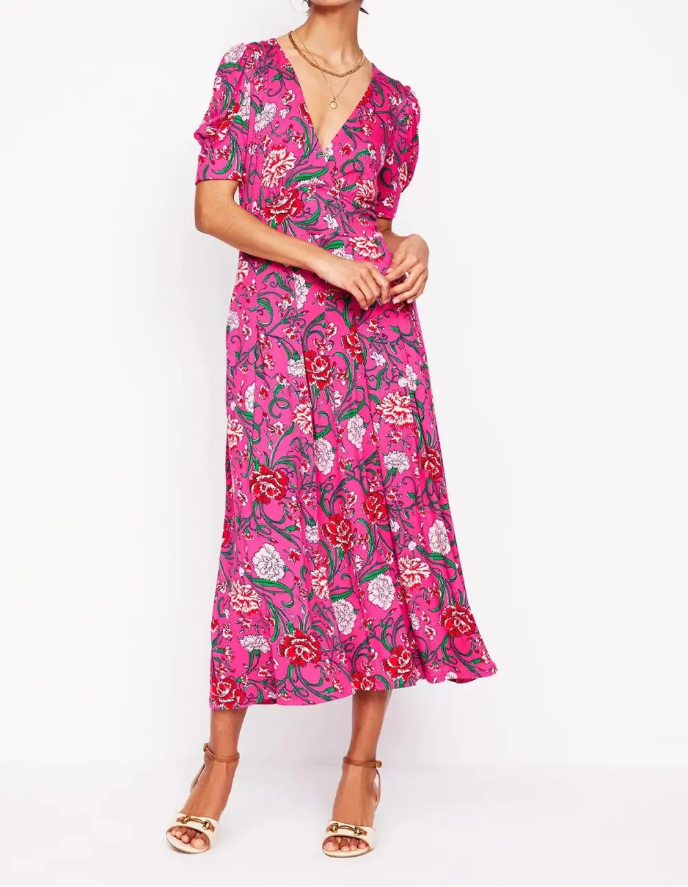 Kristen Pleated Jersey Dress